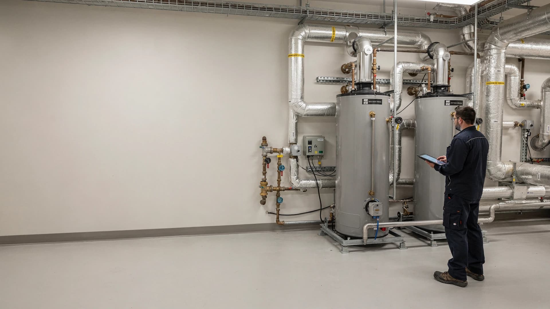 Commercial water heater replacement planning in a Boston facility