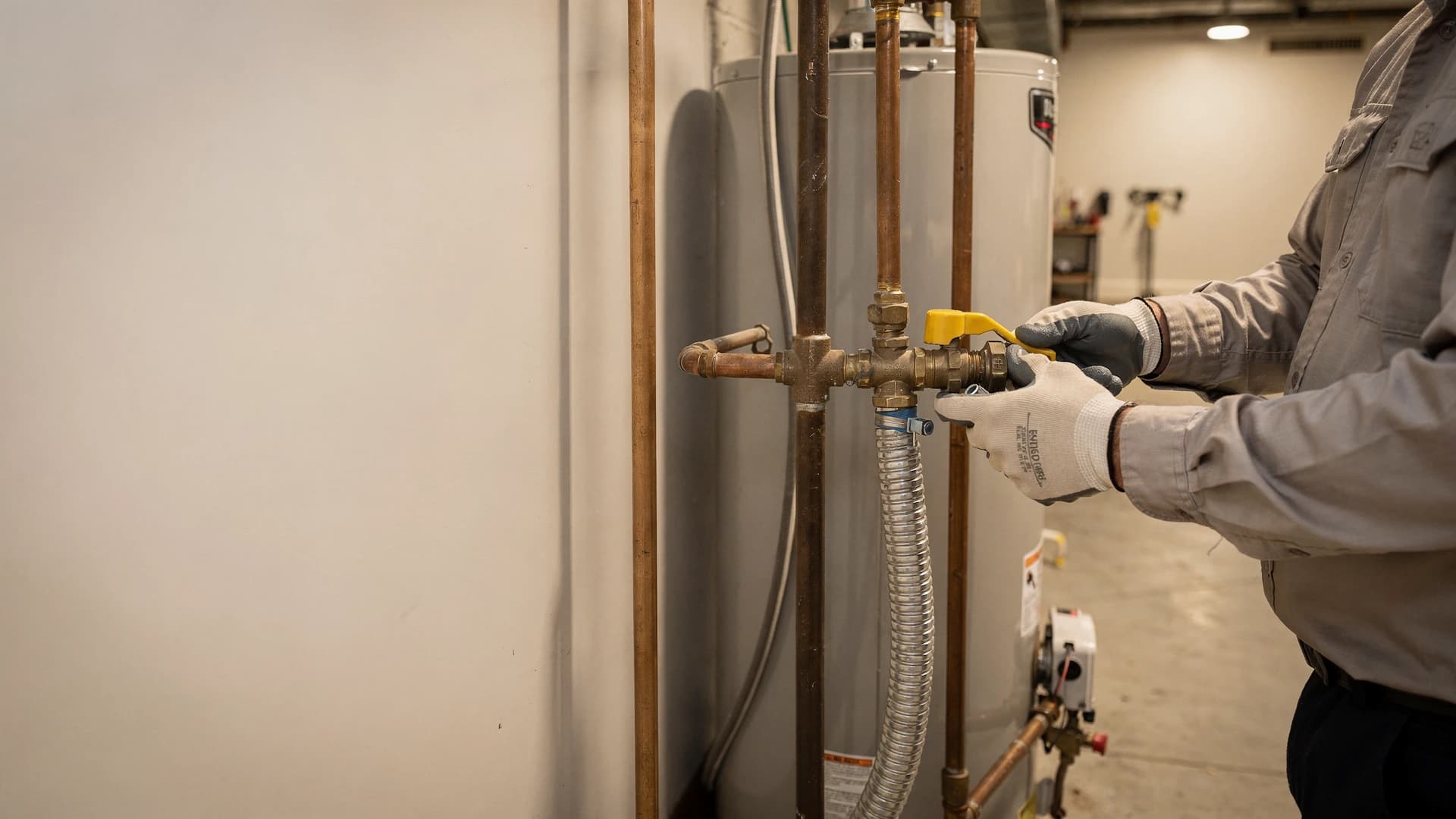 Gas water heater replacement safety checks in a Boston home